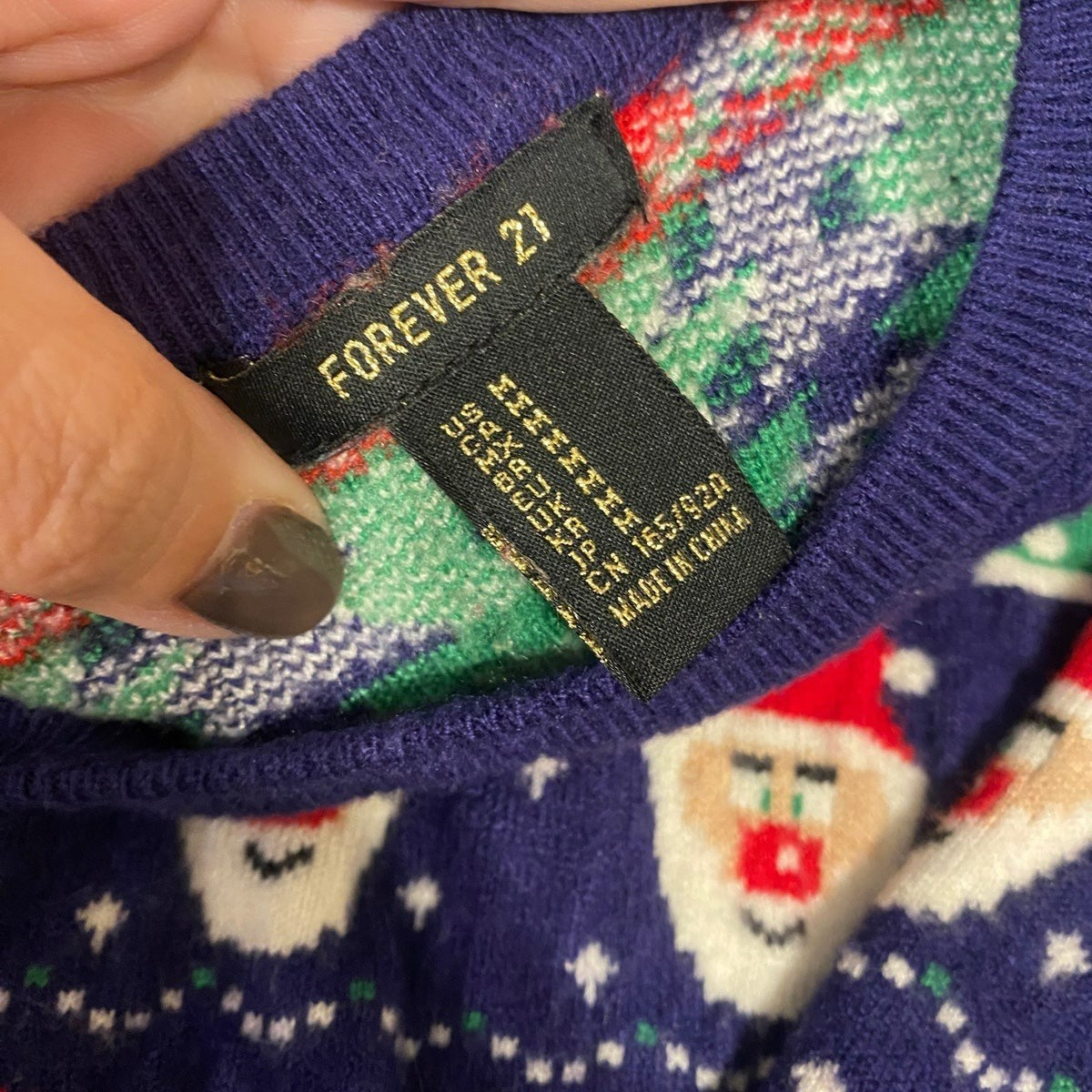 Ugly Christmas Sweater Medium Forever 21 Santa