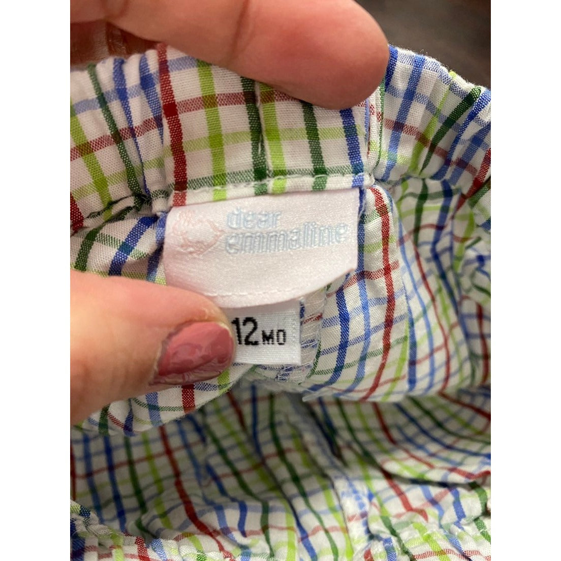 12 months plaid diaper cover