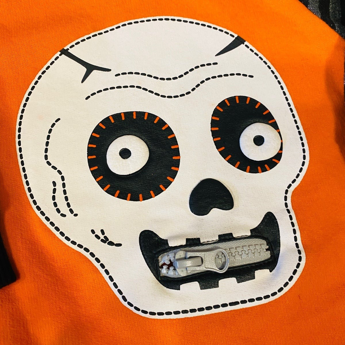 12 months Halloween skeleton hoodie