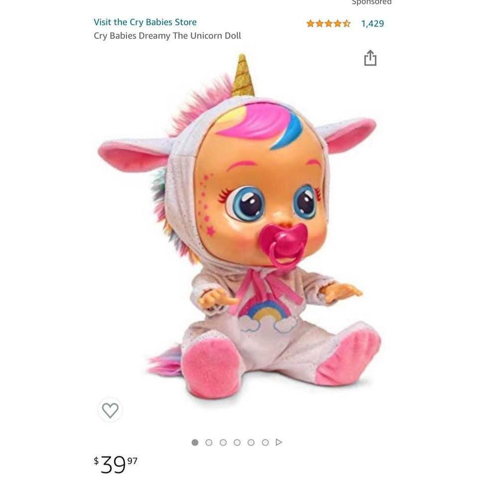 Cry babies Dreamy the Unicorn doll