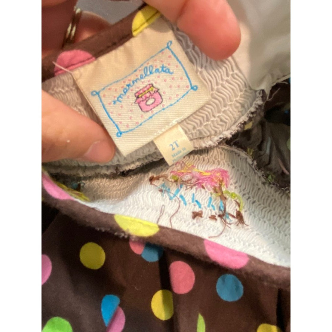 2T smocked cupcake dress