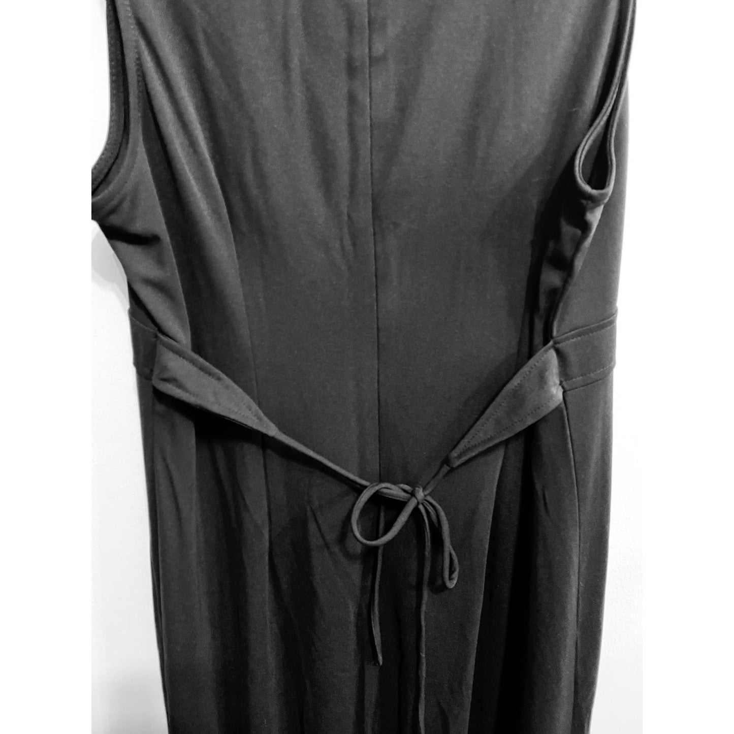 Large long black maternity dress