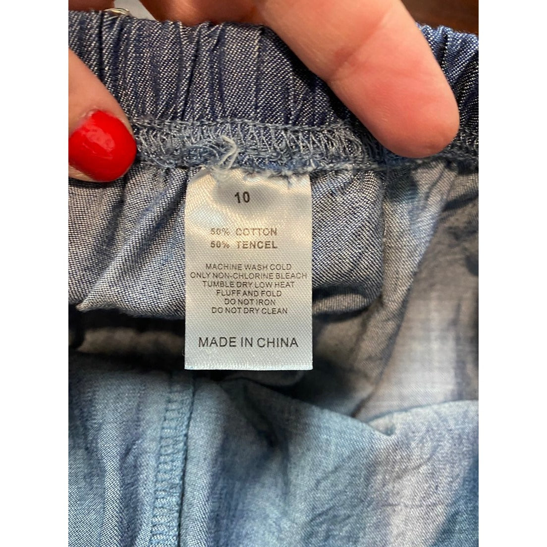 Size 10 denim ruffle Shorts