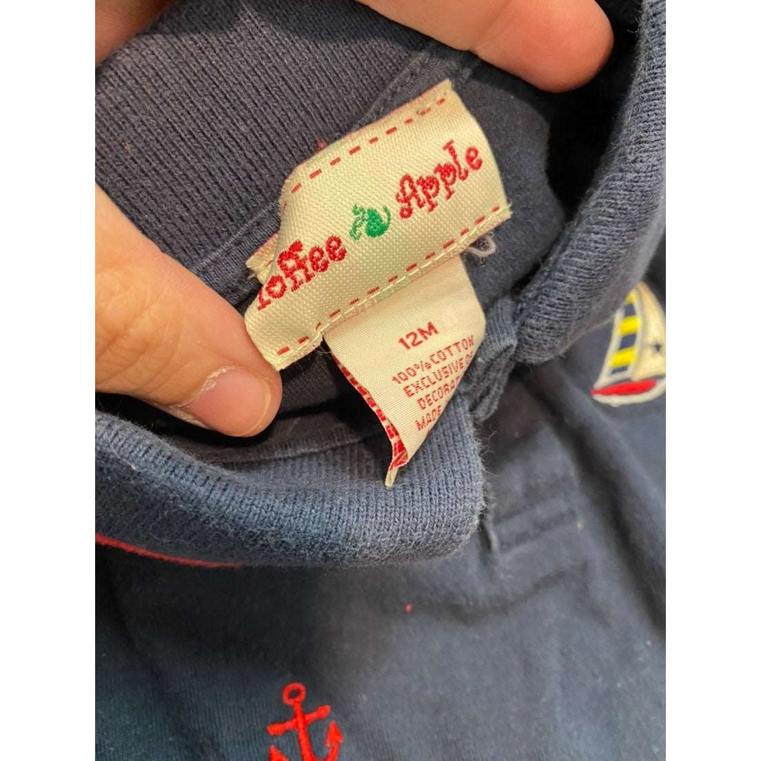 12 months sailboat romper