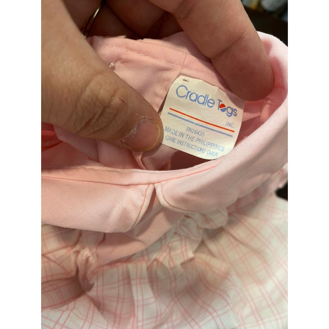 Vintage pinafore baby girls dress