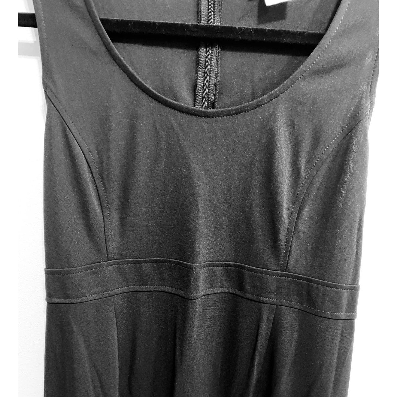 Large long black maternity dress