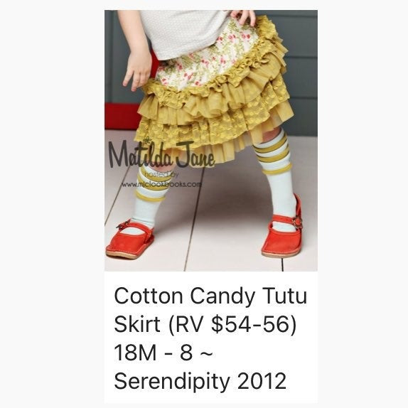 Size 4 Matilda Jane cotton candy tutu Skirt