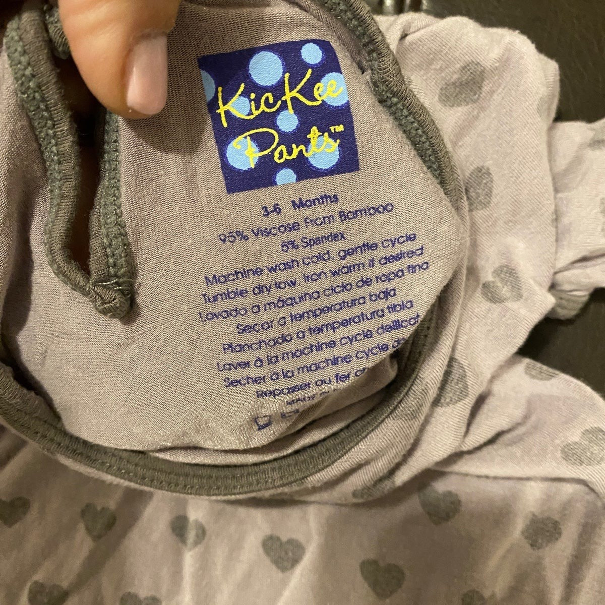 3-6 months Kickee Pants feather hearts baby gown