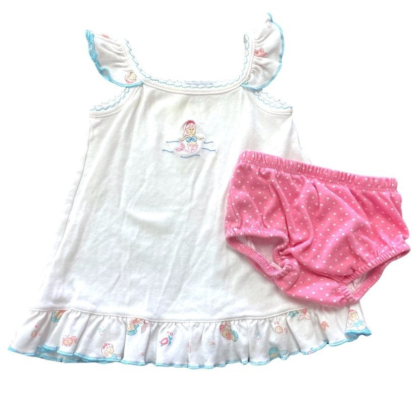 6 months mermaid bloomer set