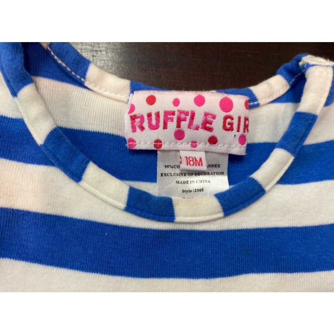 18 months striped ruffle girl Dress