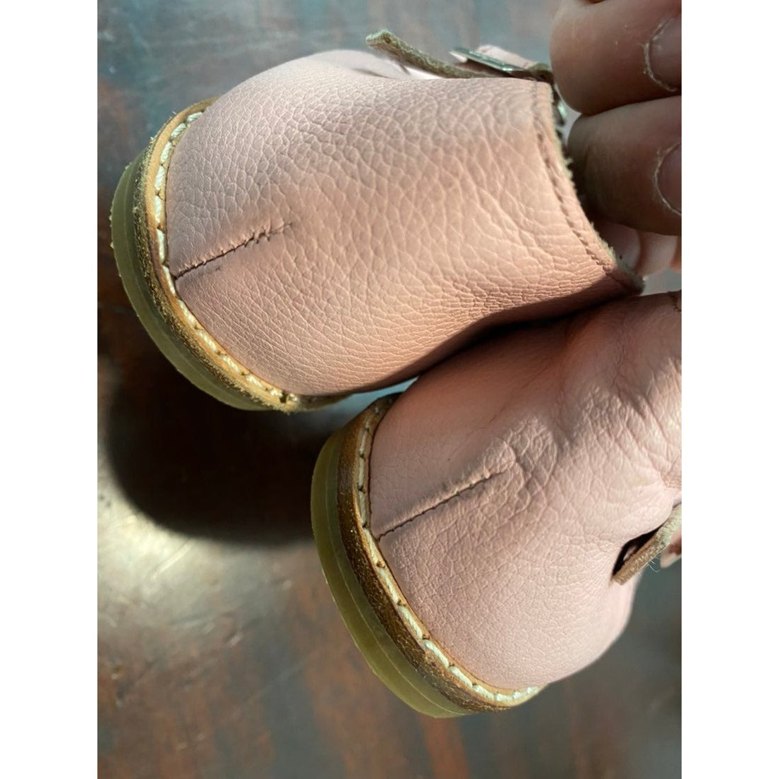 Size 8 t-strap hard sole mon petit shoes
