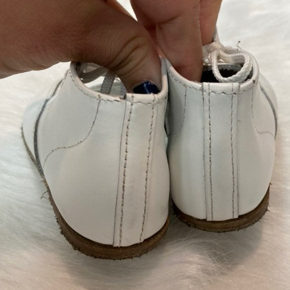 Size 4.5 white vintage hard bottom shoes