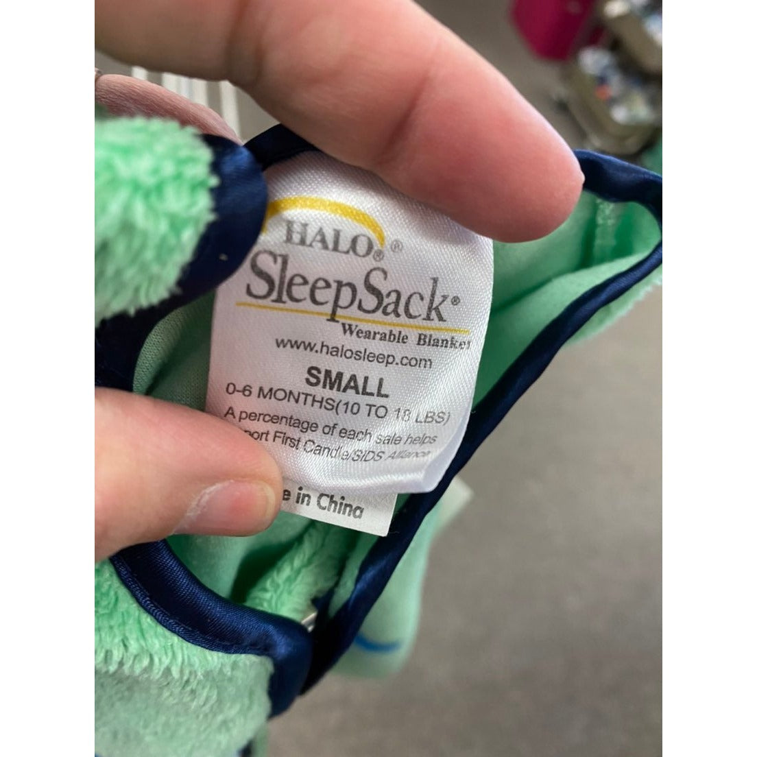 Small green Halo Sleepsack