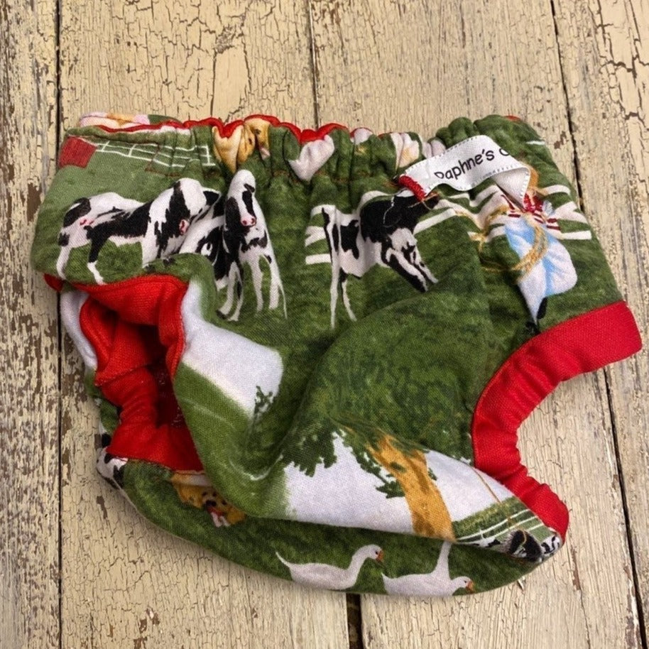 Newborn cow cloth diaper Farm