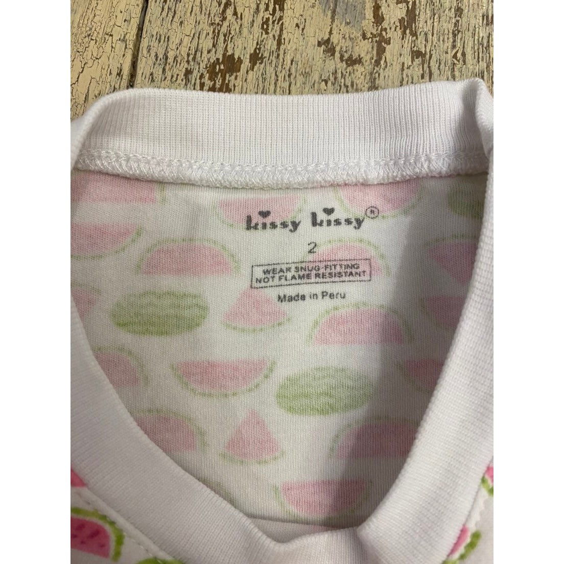 Size 2 Kissy Kissy watermelon top