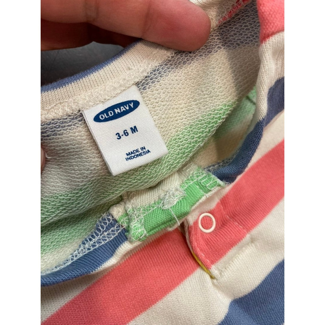 3-6 months rainbow striped Romper