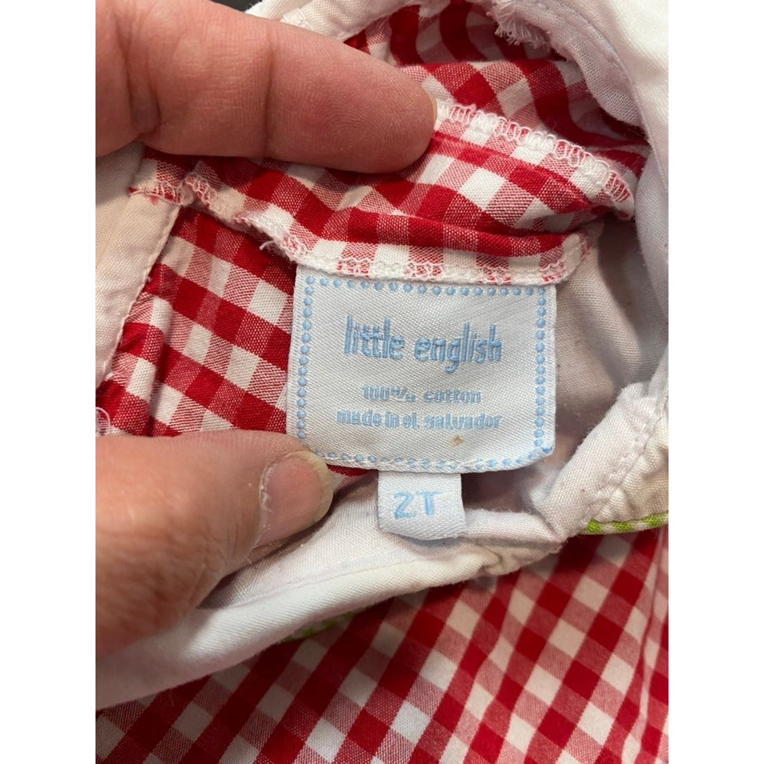 2T Little English smocked Christmas Dress
