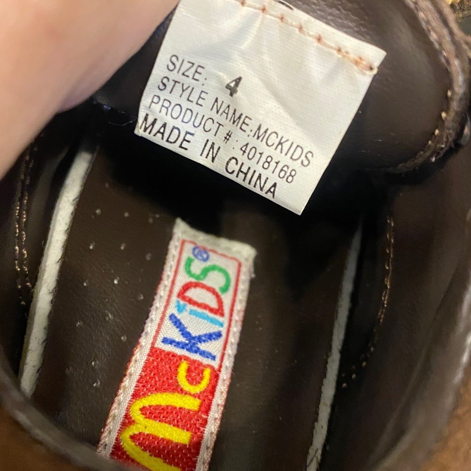 New Size 4 vintage McKids brown high top toddler shoes