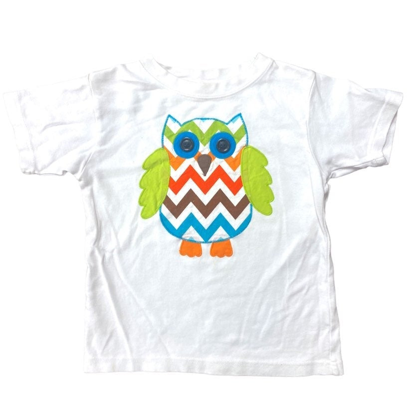 Size 4 boys applique owl Tee