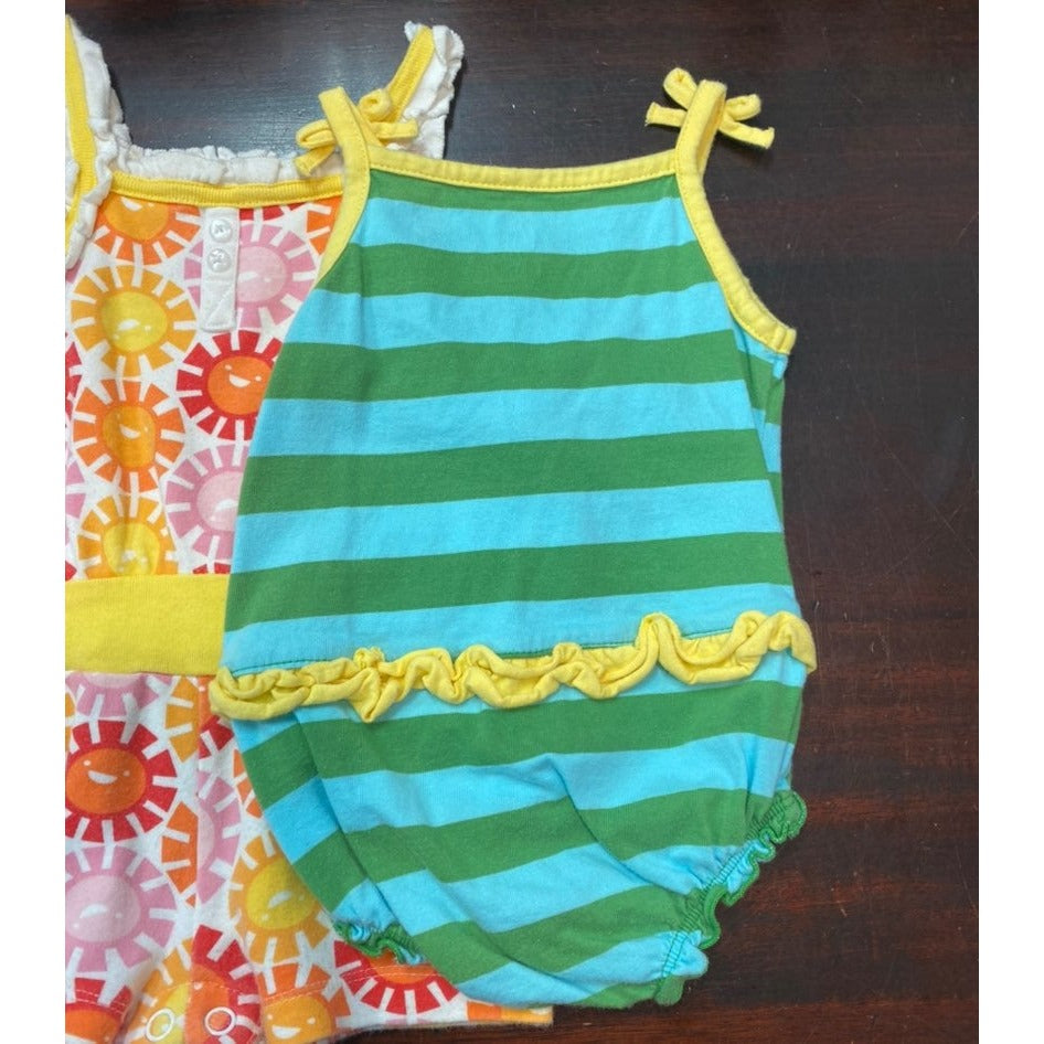 Girls 6 months summer rompers bundle