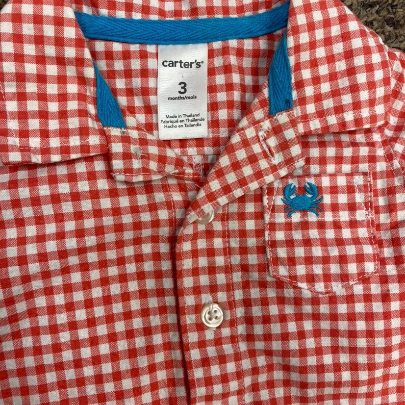 3 months Carter's summer rompers bundle