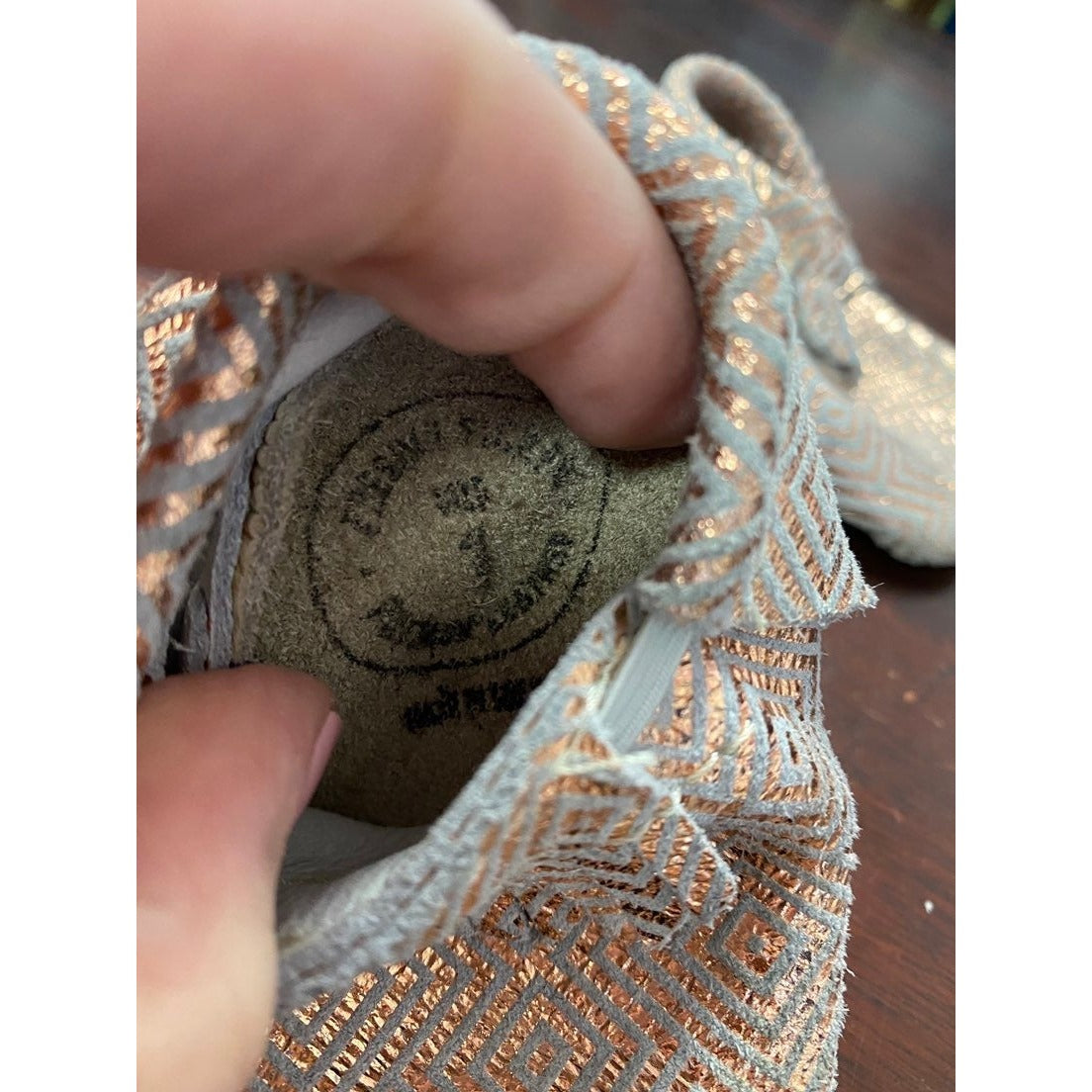Size 1 Freshly Picked leather moccasins
