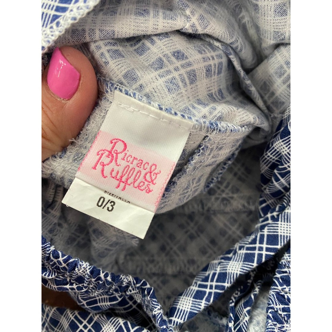 0-3 months RicRac & Ruffles bubble