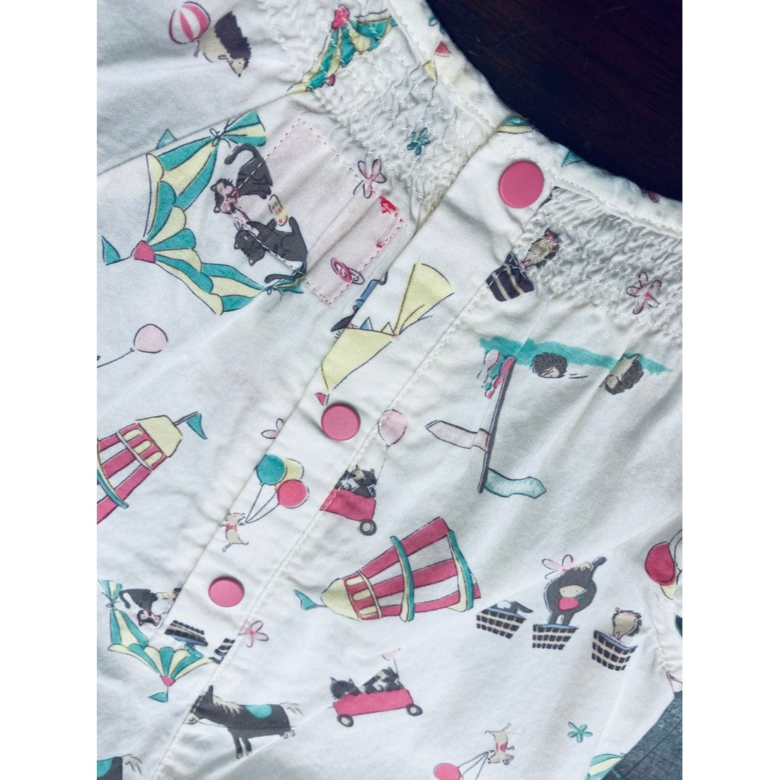 0-3 months joules circus smocked romper