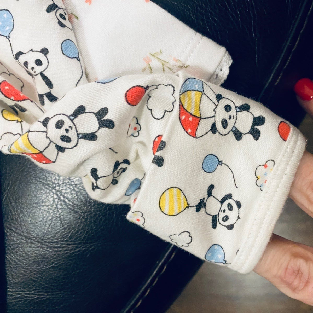 0-3 months magnetic me panda coverall romper