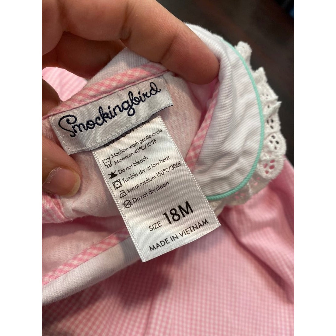 18 months pink gingham dress