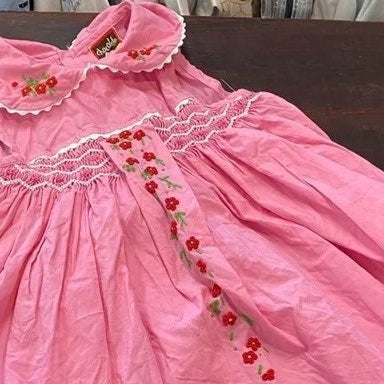 12 months vintage smocked Chocolate Soup dress