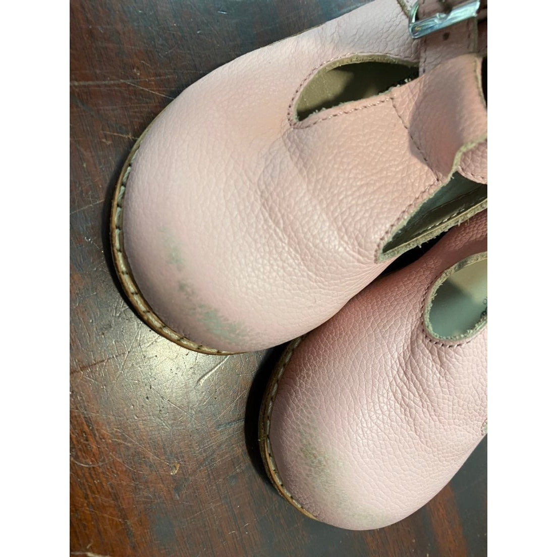 Size 8 t-strap hard sole mon petit shoes