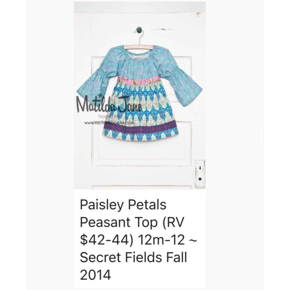 Size 12 Matilda Jane peasant top