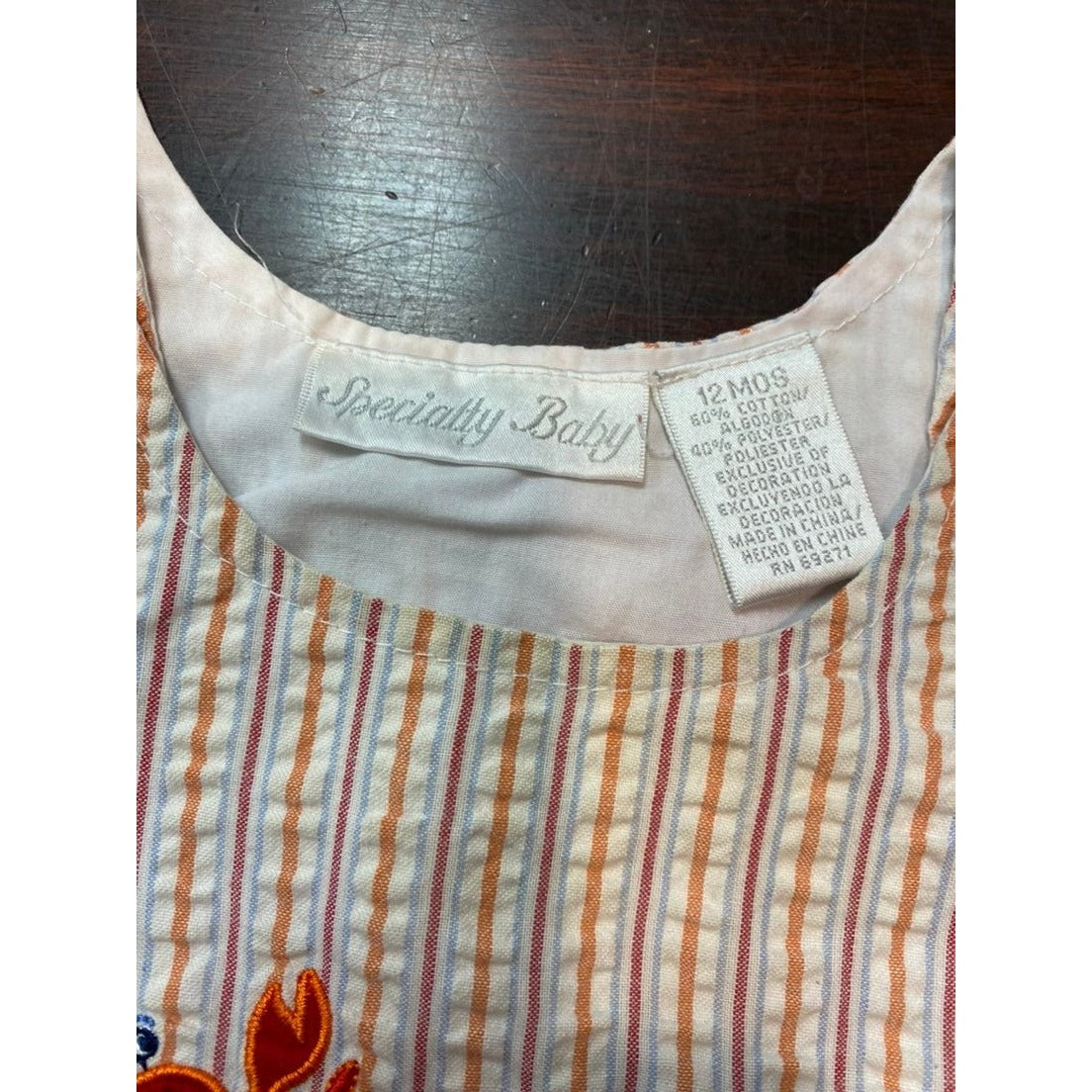 12 months crab romper