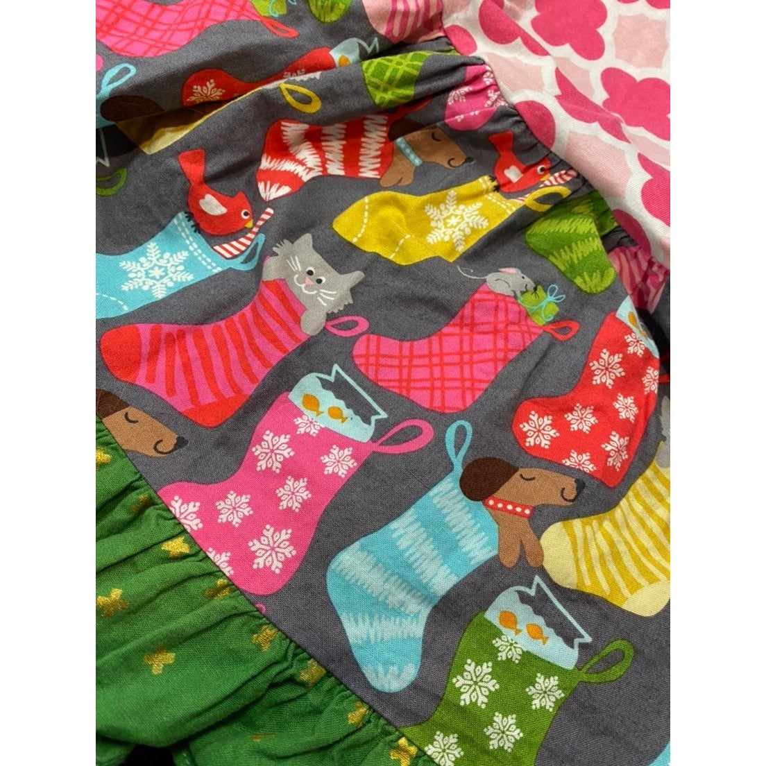 3T Ric Rac & Ruffles Christmas Dress