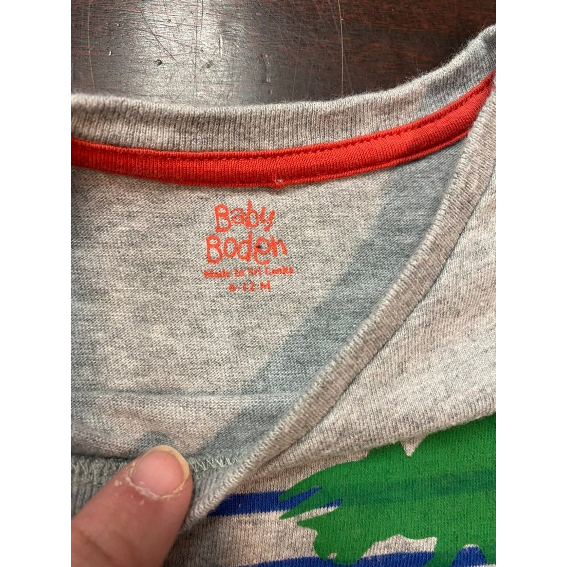 6-12 months baby boden dino top