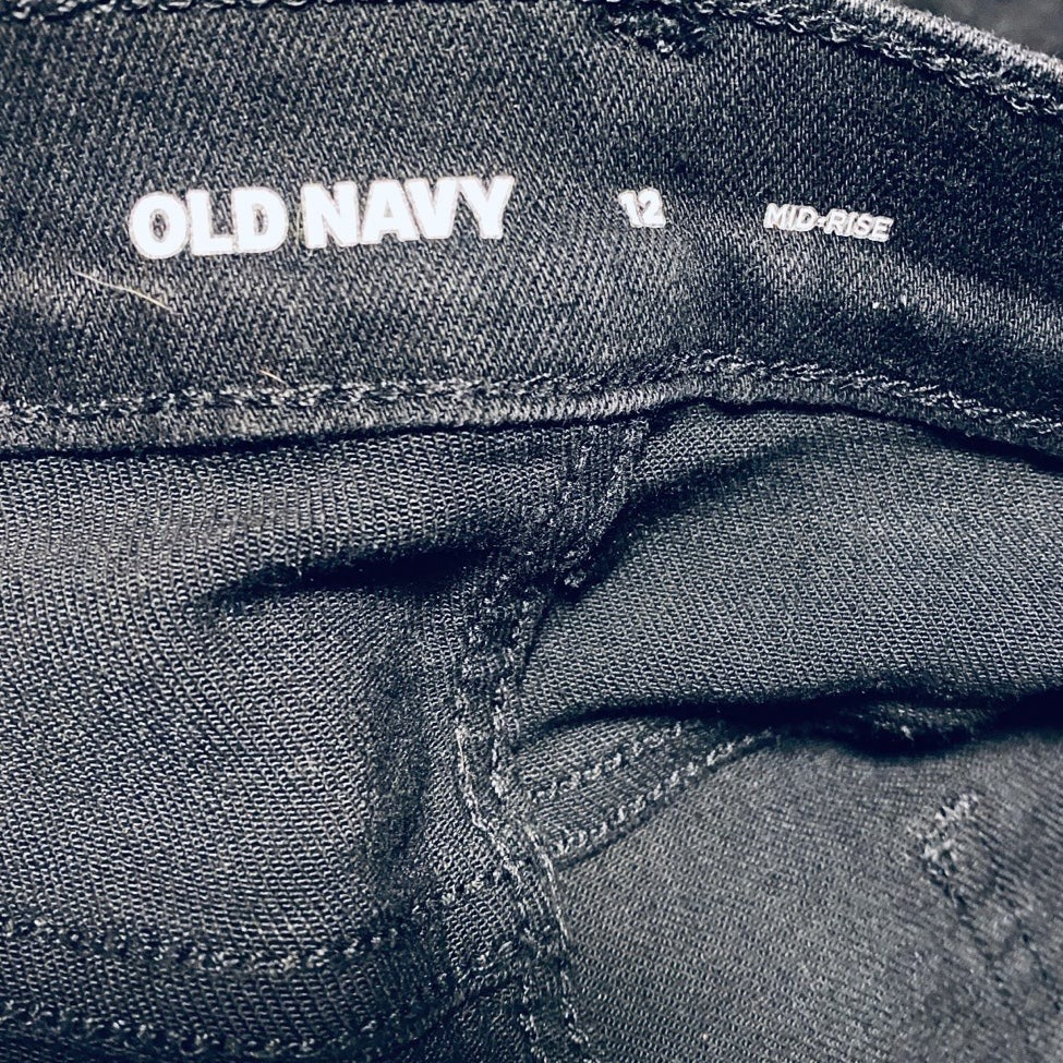Size 12 Old Navy black denim shorts bundle of 2 pairs