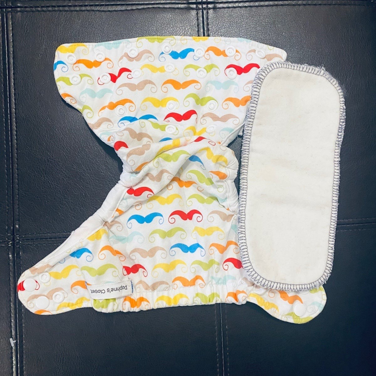 Newborn mustache cloth diaper cover bundle