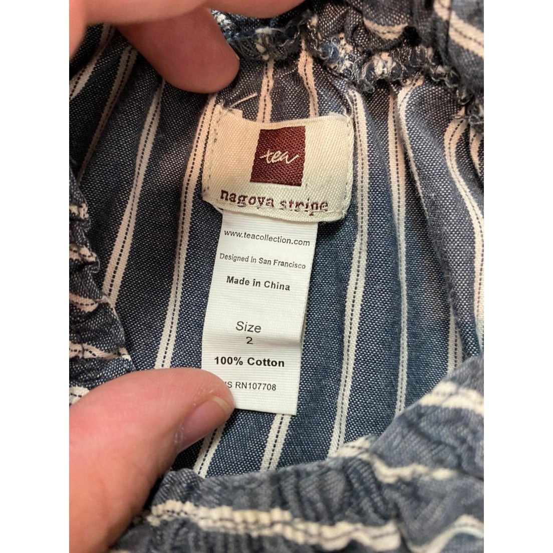 Size 2 tea collection top