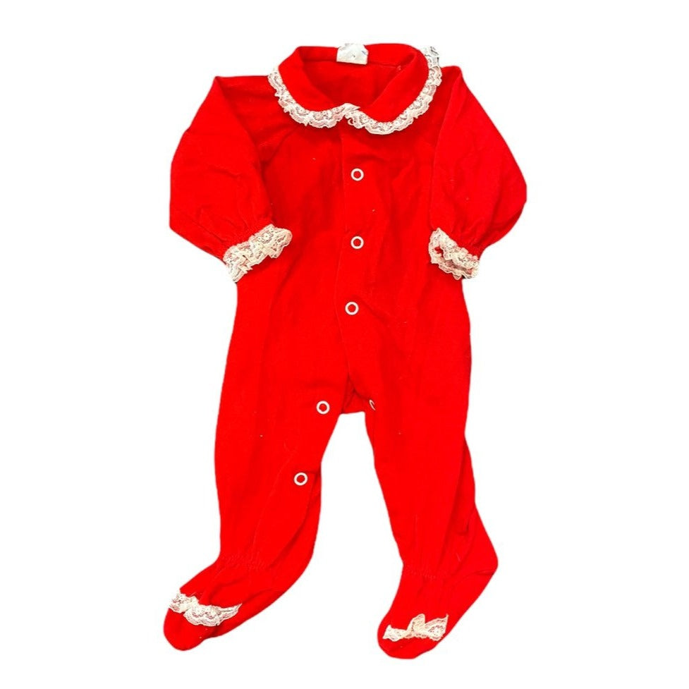 Vintage Valentine's Day or Christmas romper