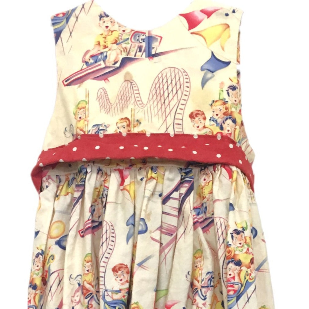 3/4 vintage boutique roller coaster dress