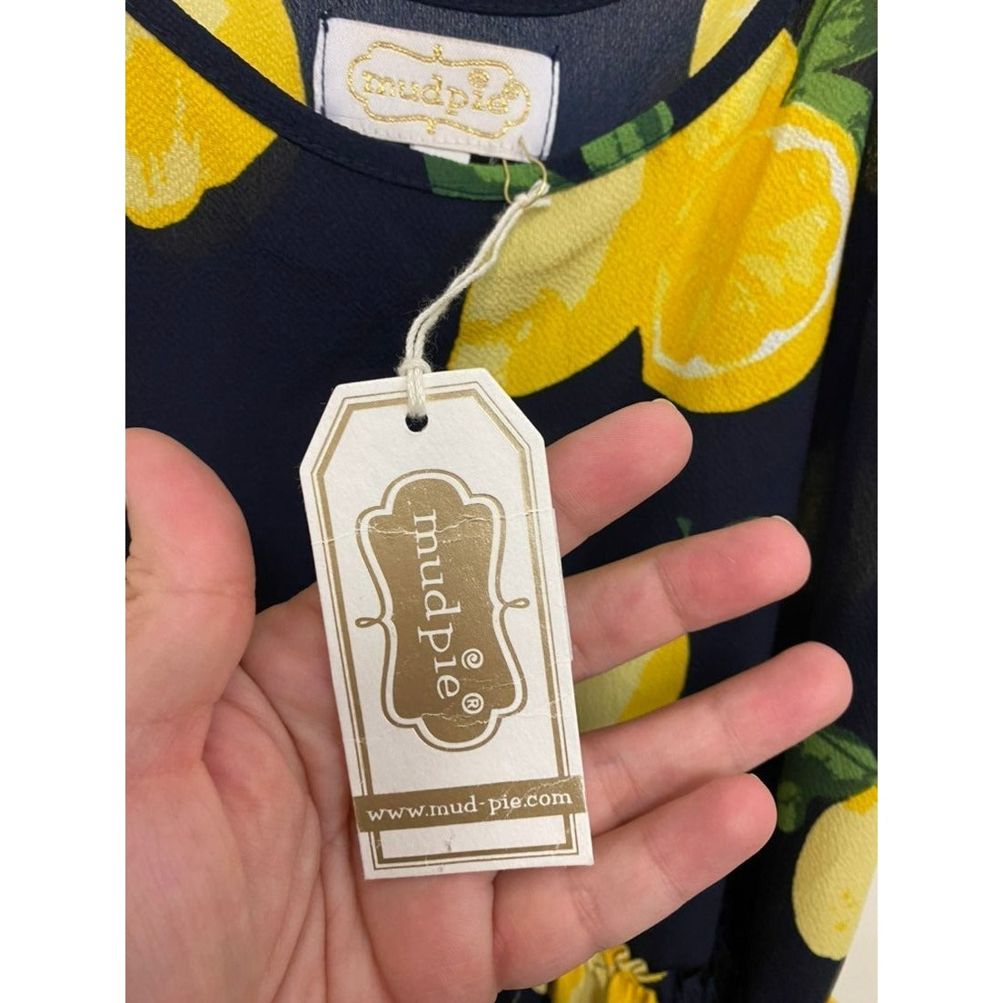 New XS Mudpie ruffle tank lemons