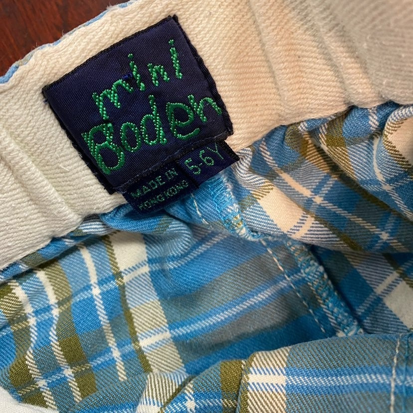 5/6 Mini Boden plaid pants