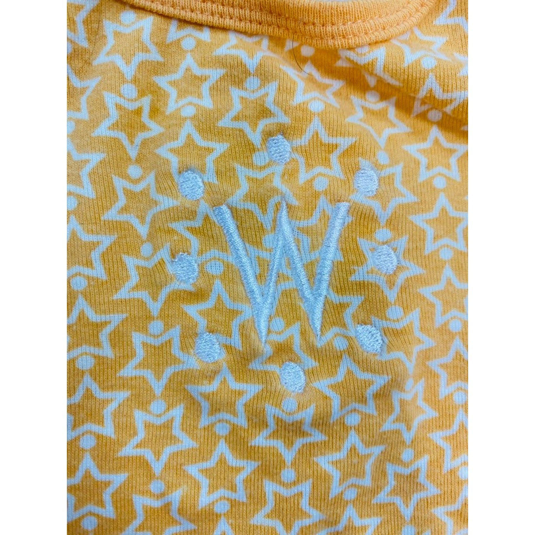 W embroidered Baby gown