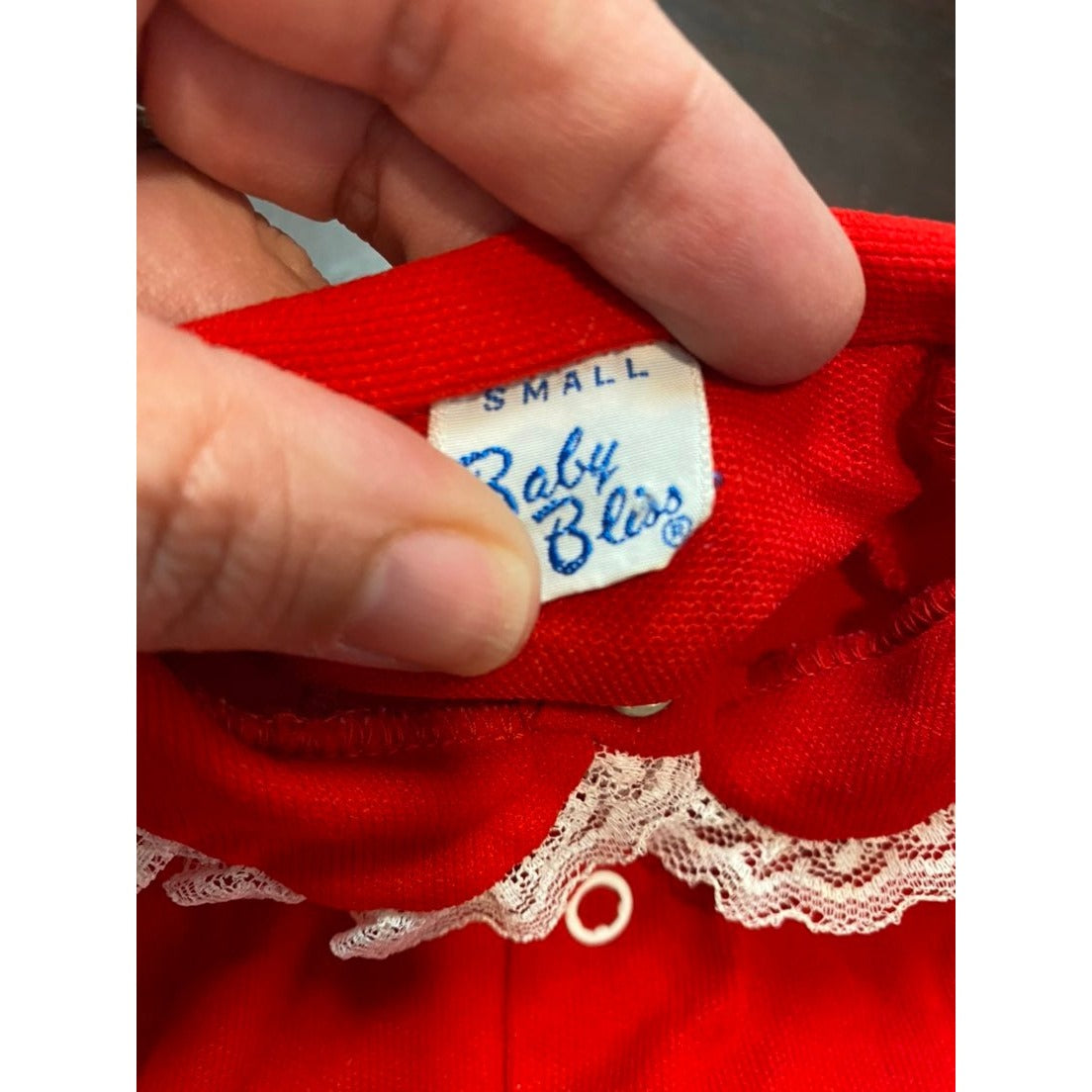 Vintage Valentine's Day or Christmas romper