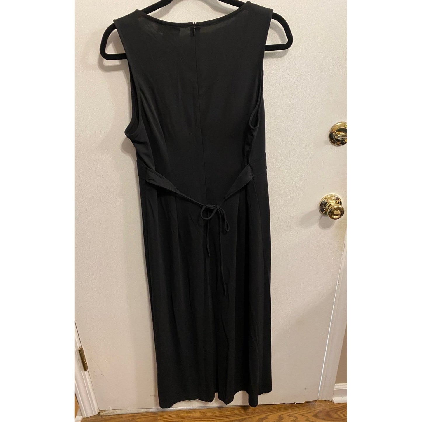 Large long black maternity dress