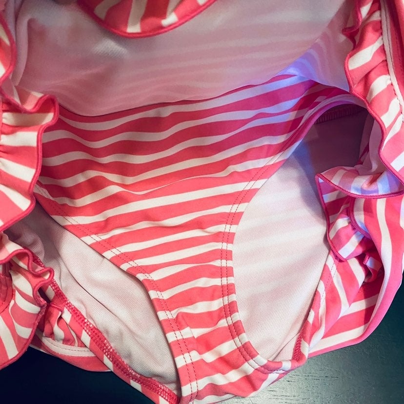 Size 12 girls Lands' End ruffle Swimsuit