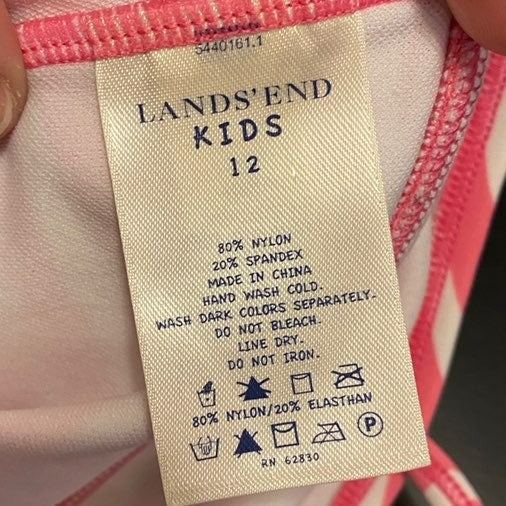 Size 12 girls Lands' End ruffle Swimsuit