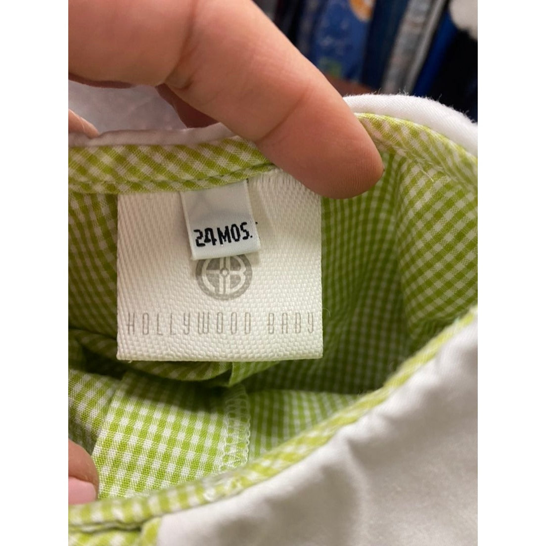 24 months gingham diaper cover set
