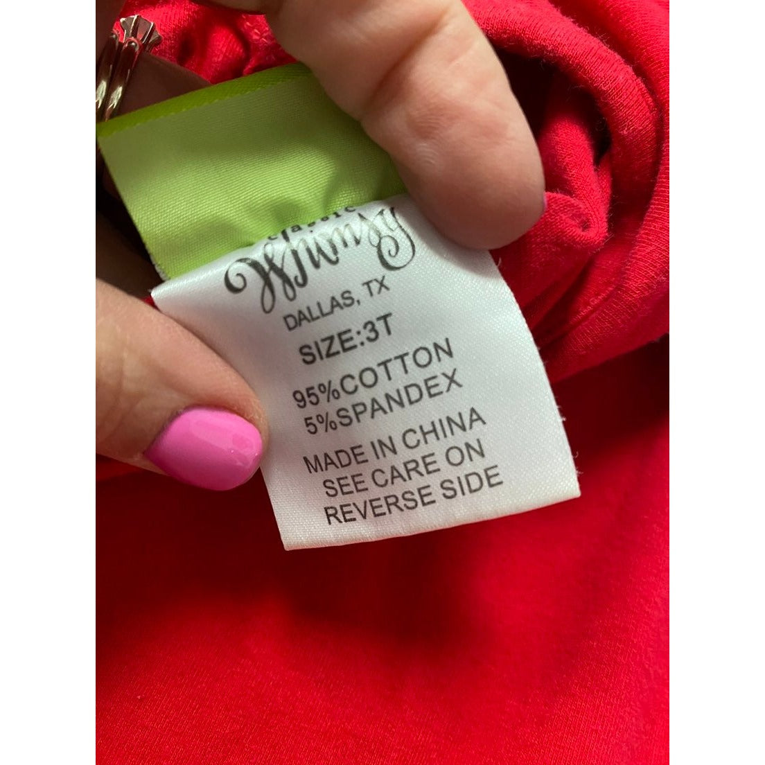 3T red ruffle Dress